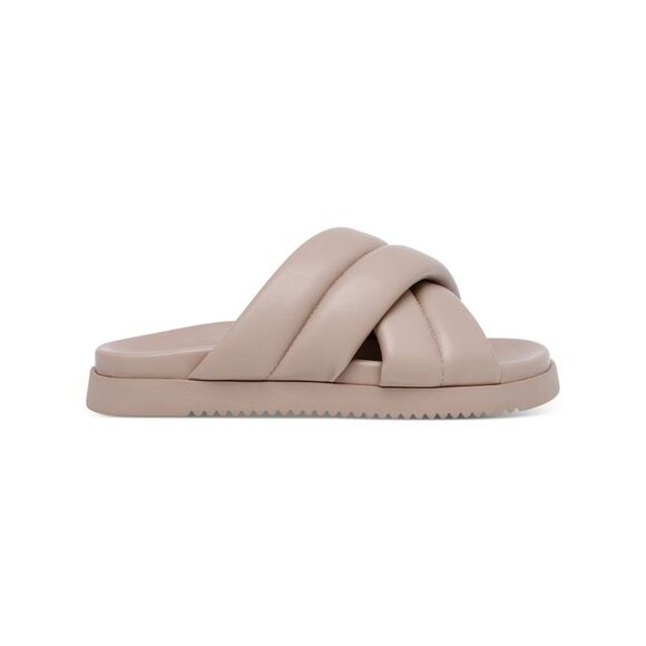 STEVE MADDEN Womens Beige Quilted Motte Slip On Slide Sandals 10 M - Picture 3 of 4